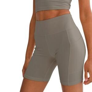 MATE the Label Organic Stretch Pocket Short Pebble L NWOT $78